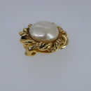 CHANEL Earring metal Gold CC Auth bs20026-4