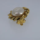 CHANEL Earring metal Gold CC Auth bs20026-7