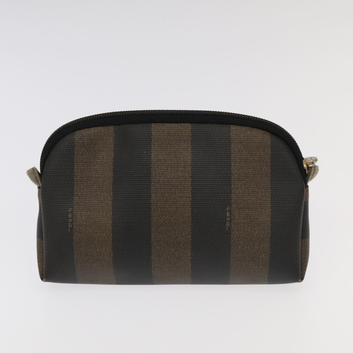 FENDI Pecan Canvas Pouch 3Set Black Brown Auth bs20037