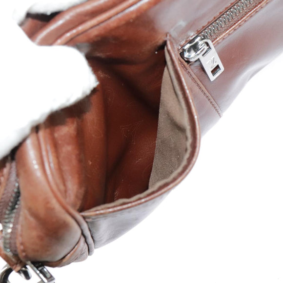 LOUIS VUITTON Defeel Shoulder Bag Suede Leather Brown M92357 LV Auth bs20053