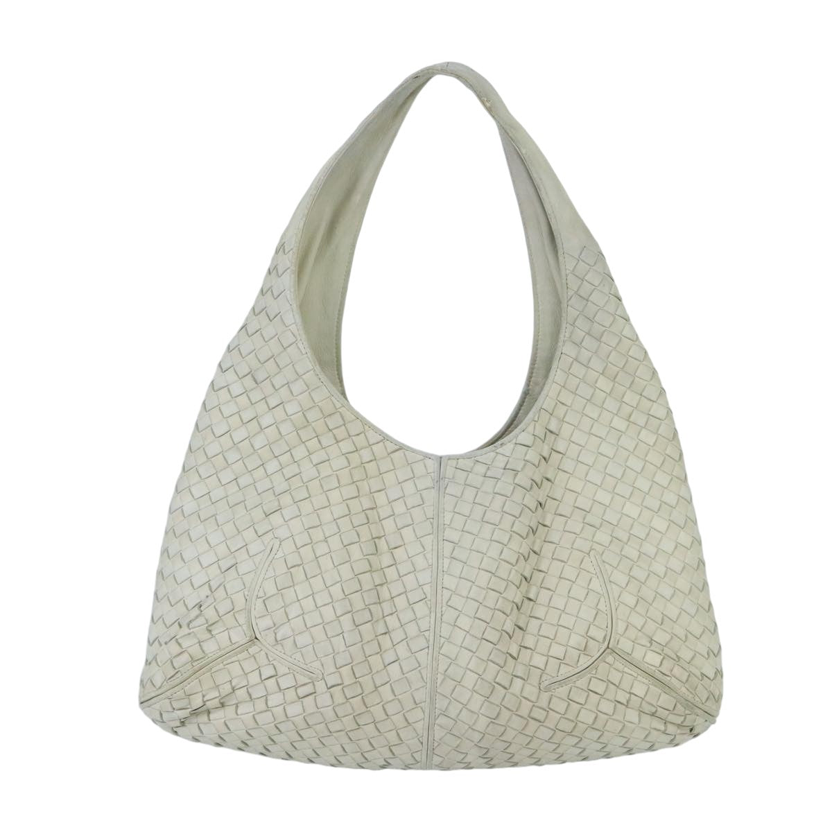 BOTTEGA VENETA INTRECCIATO Shoulder Bag Leather White 145552 Auth bs20054 - 0