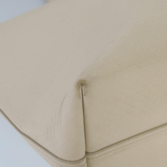 BOTTEGA VENETA Micro Butterfly Tote Bag Leather White Auth bs20055