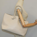 BOTTEGA VENETA Micro Butterfly Tote Bag Leather White Auth bs20055-20