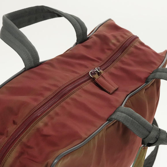 PRADA Sports Boston Tas Nylon Rood Authentiek bs20074