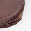 Christian Dior Shoulder Bag Leather Bordeaux Gold Auth bs20076-9