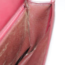 Christian Dior Shoulder Bag Leather Bordeaux Gold Auth bs20076-17