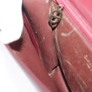 Christian Dior Shoulder Bag Leather Bordeaux Gold Auth bs20076-11