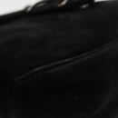 Salvatore Ferragamo Hand Bag Suede 2way Black Silver Auth bs20078-16
