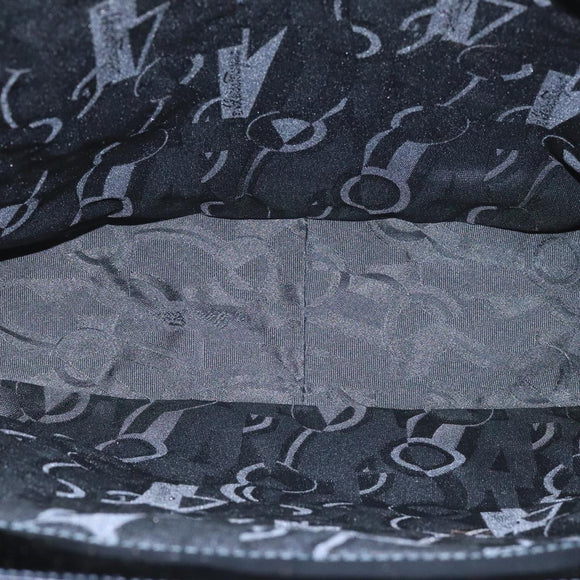 Salvatore Ferragamo Tote Bag Canvas Gold Black Auth bs20079