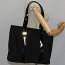 Salvatore Ferragamo Tote Bag Canvas Gold Black Auth bs20079-19