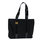 Salvatore Ferragamo Tote Bag Canvas Gold Black Auth bs20079-13