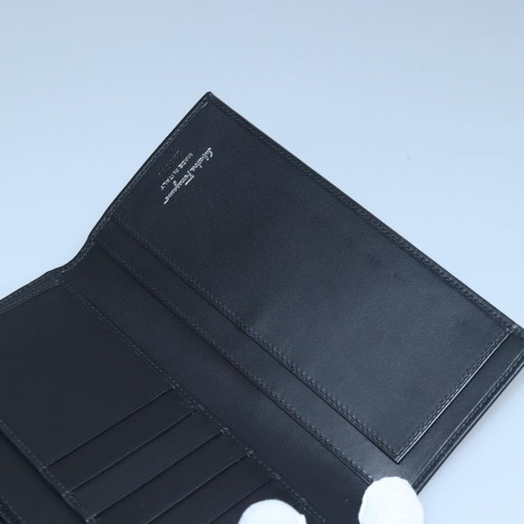 Salvatore Ferragamo Wallet Leather Black Auth bs20080