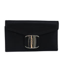 Salvatore Ferragamo Wallet Leather Black Auth bs20080-13