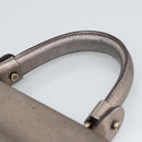 Salvatore Ferragamo Gancini Hand Bag Leather 2way Silver Auth bs20081-9