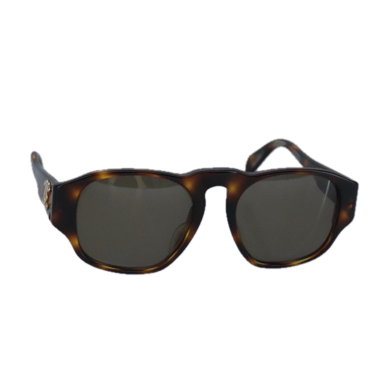 CHANEL Sunglasses plastic Brown CC Auth bs20084