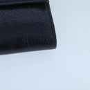 BALENCIAGA Long Wallet Leather Navy Silver Auth bs20089-16