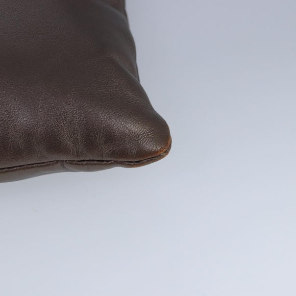 LOEWE Shoulder Bag Leather Bronze Auth bs20092