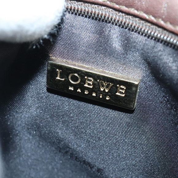 LOEWE Shoulder Bag Leather Bronze Auth bs20092