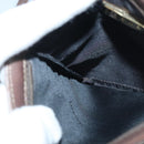 LOEWE Shoulder Bag Leather Bronze Auth bs20092-18