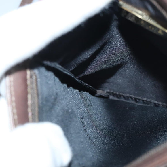 LOEWE Shoulder Bag Leather Bronze Auth bs20092