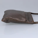 LOEWE Shoulder Bag Leather Bronze Auth bs20092-4