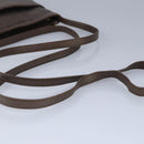 LOEWE Shoulder Bag Leather Bronze Auth bs20092-7