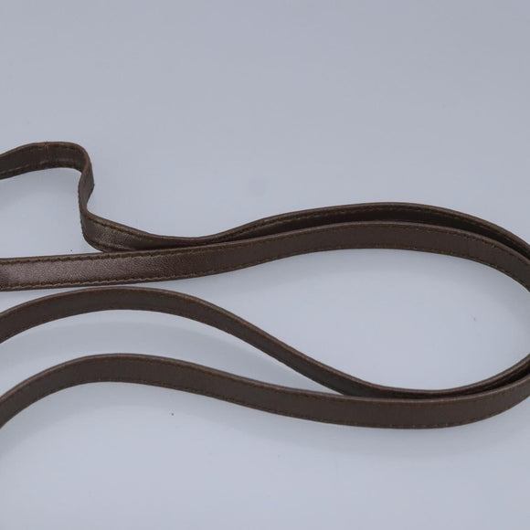 LOEWE Shoulder Bag Leather Bronze Auth bs20092