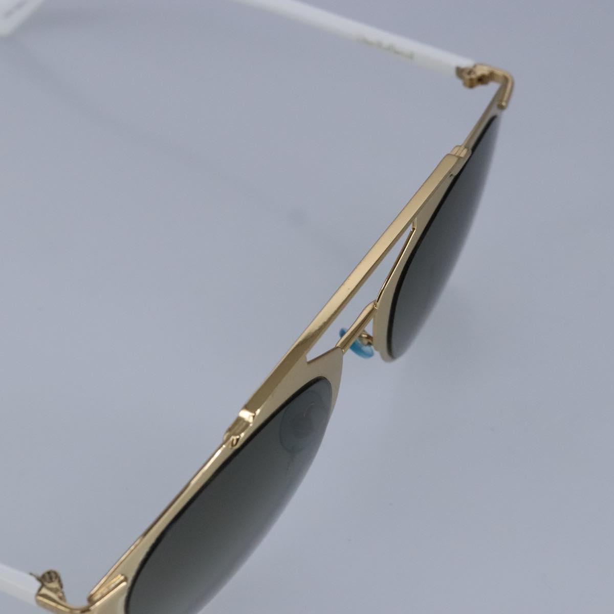 Christian Dior Sunglasses plastic White Gold Auth bs20095