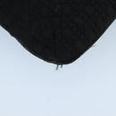 Christian Dior Canage Pouch Nylon Black Gold Auth bs20096-16