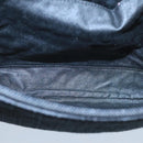 Christian Dior Canage Pouch Nylon Black Gold Auth bs20096-10