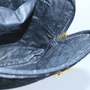 Christian Dior Canage Pouch Nylon Black Gold Auth bs20096-11