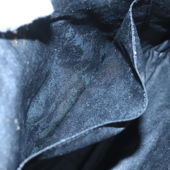 Christian Dior Canage Pouch Nylon Black Gold Auth bs20096