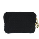 Christian Dior Canage Pouch Nylon Black Gold Auth bs20096-2
