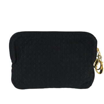 Christian Dior Canage Pouch Nylon Black Gold Auth bs20096 - 0