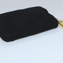 Christian Dior Canage Pouch Nylon Black Gold Auth bs20096-5
