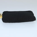 Christian Dior Canage Pouch Nylon Black Gold Auth bs20096-7