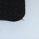 Christian Dior Canage Pouch Nylon Black Gold Auth bs20096-8