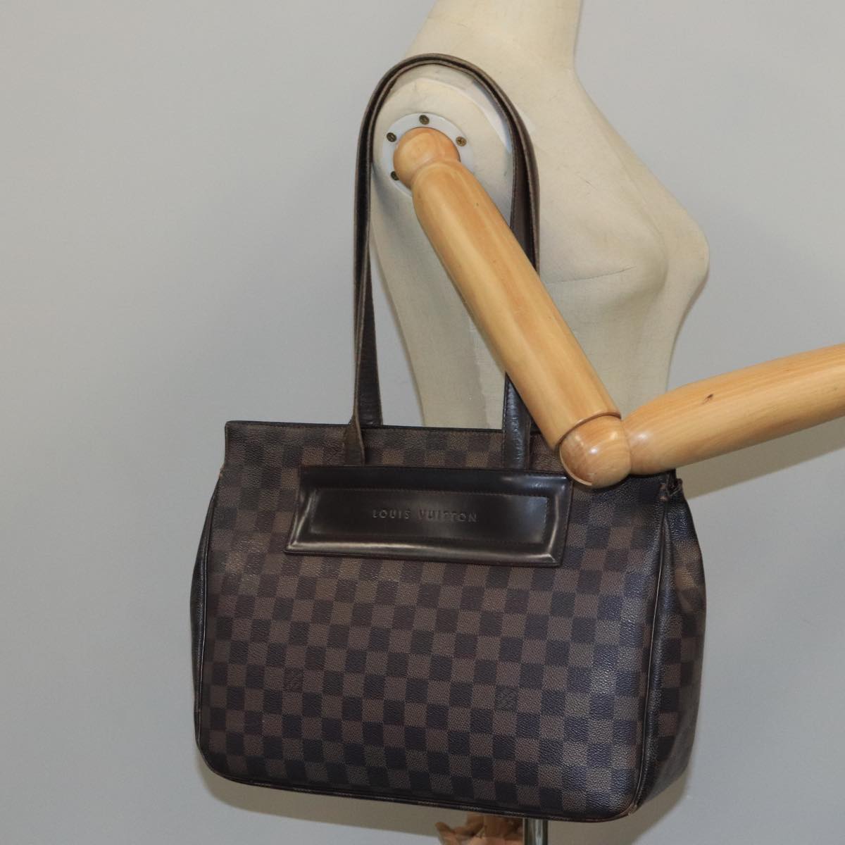 LOUIS VUITTON Damier Ebene Parioli PM Tote Bag N51123 LV Auth bs20110