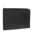 LOUIS VUITTON Epi Pochette Jules GM Clutch Bag Black M63519 LV Auth bs20118-1