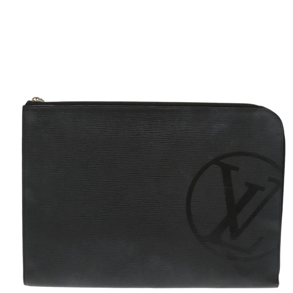 LOUIS VUITTON Epi Pochette Jules GM Clutch Bag Black M63519 LV Auth bs20118
