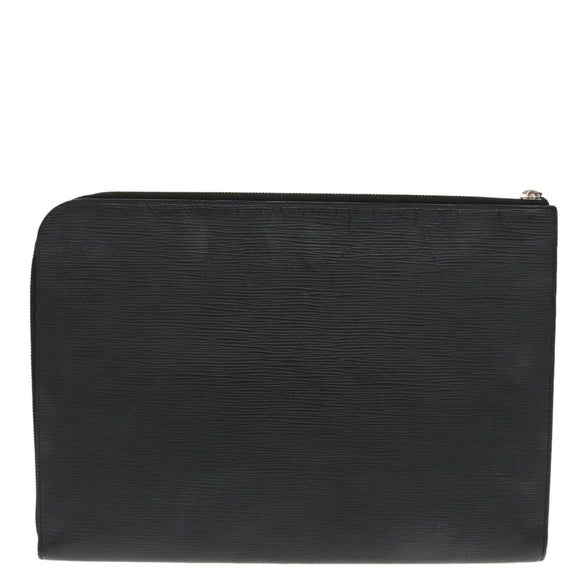 LOUIS VUITTON Epi Pochette Jules GM Clutch Bag Black M63519 LV Auth bs20118