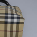 BURBERRY Nova Check Hand Bag PVC Beige Auth bs20152-14