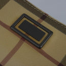 BURBERRY Nova Check Hand Bag PVC Beige Auth bs20152-17