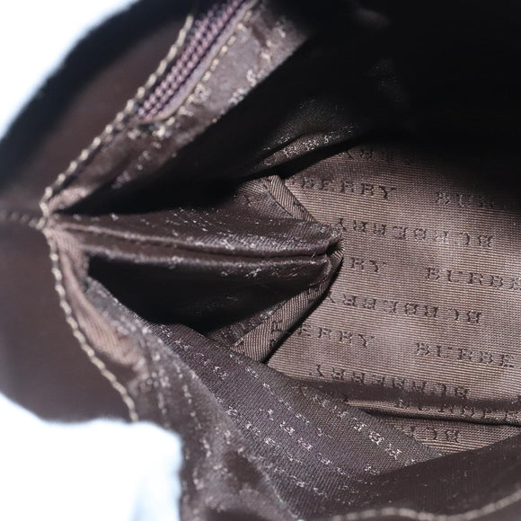 BURBERRY Nova Check Hand Bag PVC Beige Auth bs20152