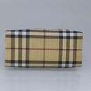 BURBERRY Nova Check Hand Bag PVC Beige Auth bs20152-5