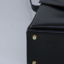 Gianni Versace Shoulder Bag Leather Black Gold Auth bs20156-14