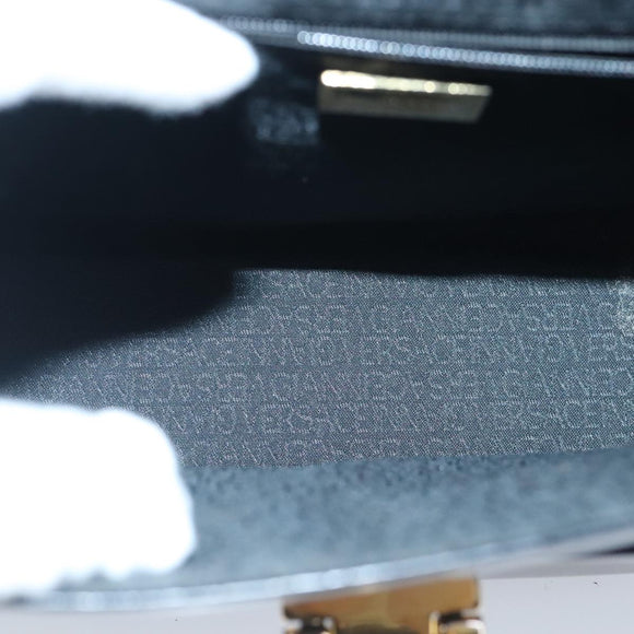 Gianni Versace Shoulder Bag Leather Black Gold Auth bs20156