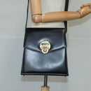 Gianni Versace Shoulder Bag Leather Black Gold Auth bs20156-20