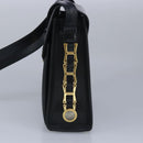 Gianni Versace Shoulder Bag Leather Black Gold Auth bs20156-4