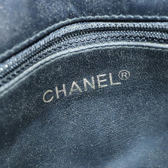 CHANEL Matelasse Chain Waist bag Lamb Skin Black Gold CC Auth bs20175